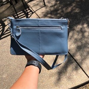 Befen Women’s Purse Leather Bag Wallet Strap Blue Silver